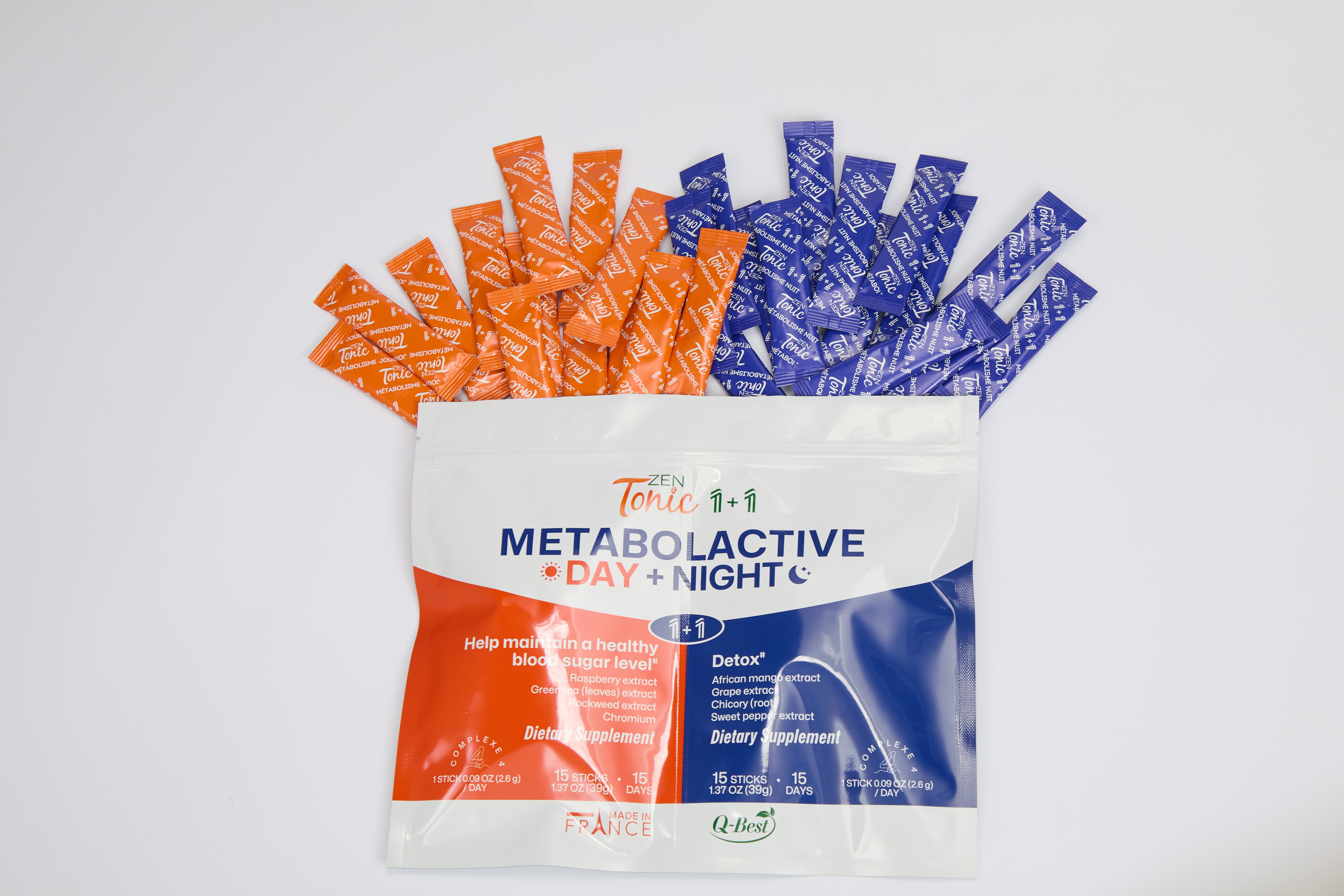 Zen&Tonic Metabolactive | 2-in-1 Detox | Body Shape  | Made in France | Metabolism & Digestive Support Sachets