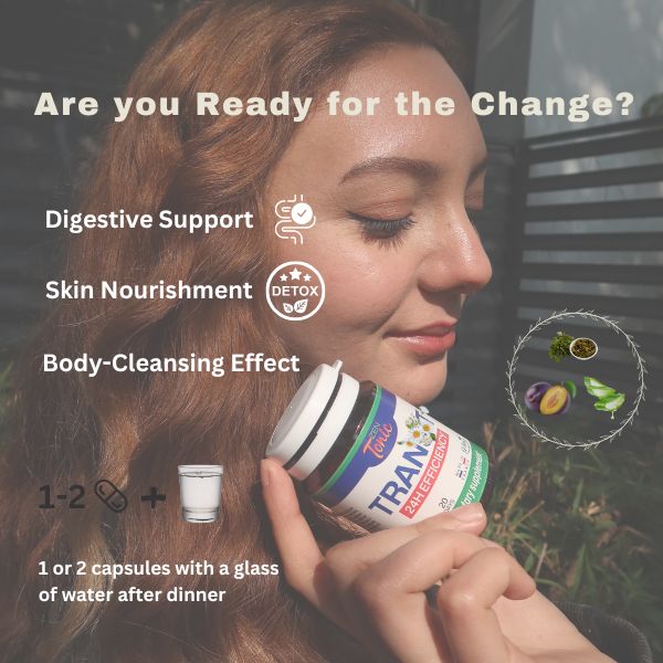 Zen&Tonic Transit Detox: 20-Day Digestive & Skin Nourishment All-Natural | 40 Capsules | Made in France